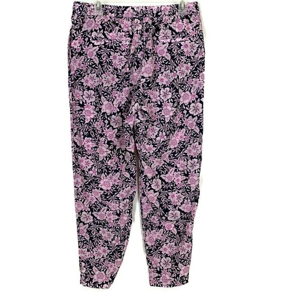 JOE FRESH Medium Floral Purple Trouser Pants - Picture 2 of 4